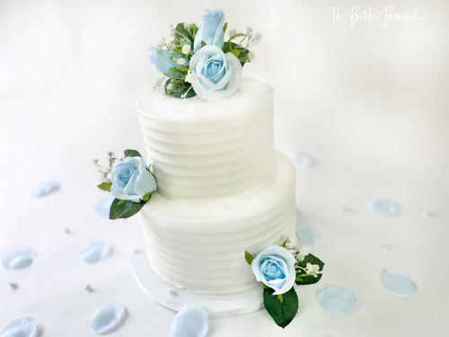 Happy Birthday Sky Blue cake with name editor | cakedayphotoframes