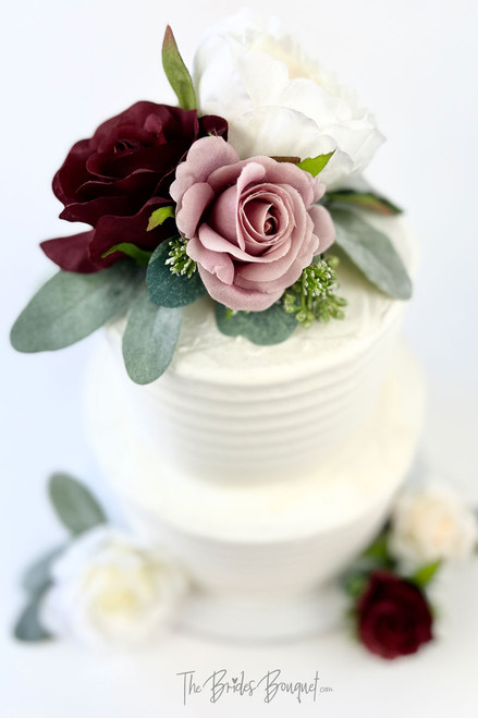 Rustic Red Floral Garden Cake | Fieldnotes