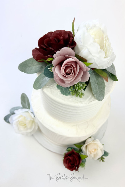 Burgundy Wedding Cake - CakeCentral.com