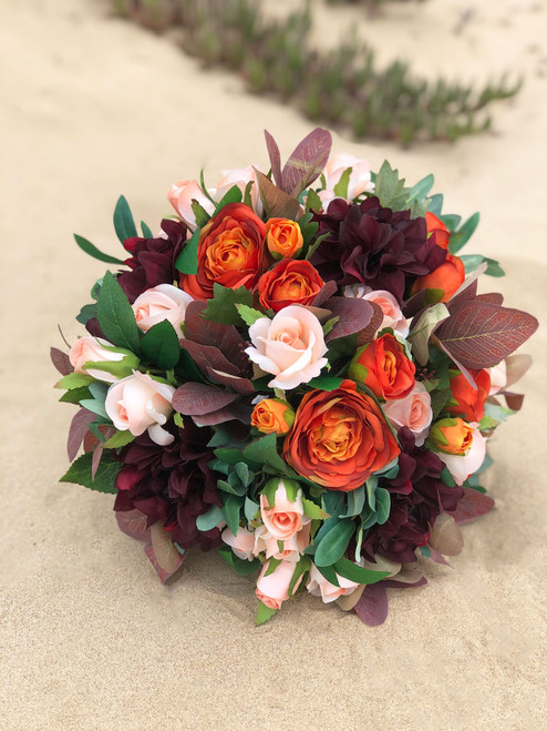 Autumn Wedding Bouquet | Fall Bridal Bouquet (large rose +