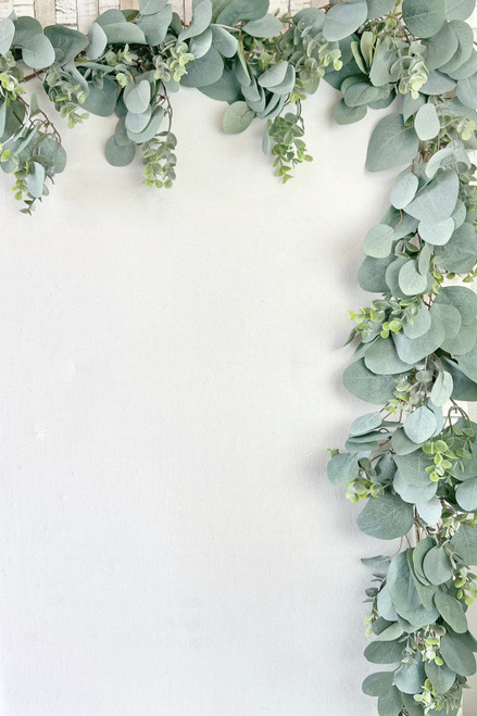 Cocoboo 6pcs 36ft Artificial Eucalyptus Garland Faux Garland Silver Dollar Eucalyptus Greenery Leaves Vines Plants for Wedding Home Arch Wall Garden