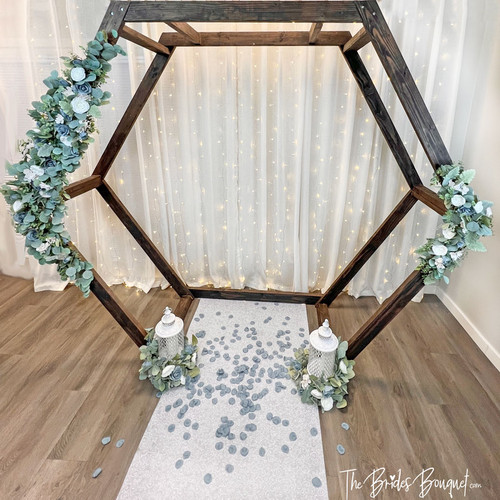 DUSTY BLUE Wedding Arch Flowers | Wedding Backdrop | Flower Garland ...
