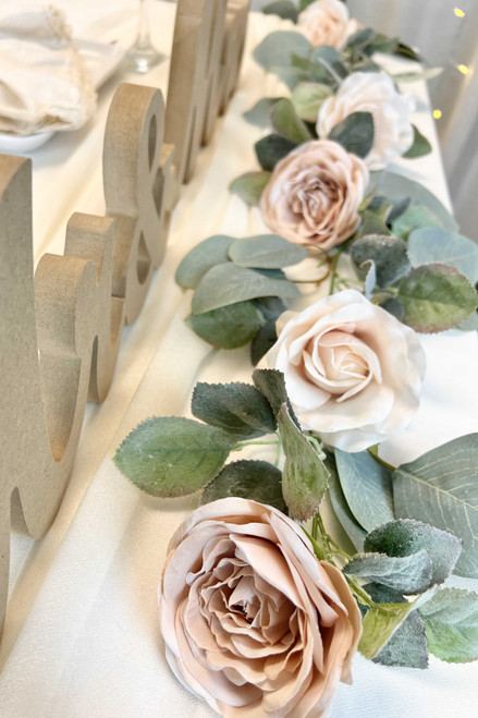CHAMPAGNE TAUPE Wedding Flower Garland