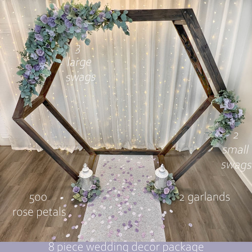 LILAC & DUSTY PLUM wedding decor package (8pc) - TheBridesBouquet.com