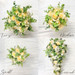 Butter Yellow Wedding Bouquet for Bridesmaid- Small, Medium, Large, Cascade Bouquet - The Brides Bouquet