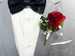Red Rose + Babies Breath Boutonniere | Wedding Groom Boutonniere