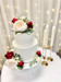 Red and Ivory Flower Cake Toppers- TheBridesBouquet
