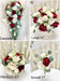 Red and Ivory Rose Cascade | Silk Bridal Bouquet | Wedding Bouquets ROME
