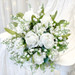 Round White Wedding Bouquet for the Bride created by The Brides Bouquet.