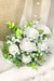Round White Wedding Bouquet for bridesmaids created by The Brides Bouquet.