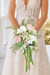 Asymmetrical Bridesmaid Bouquet with Orchids & Amaranthus- The Brides Bouquet