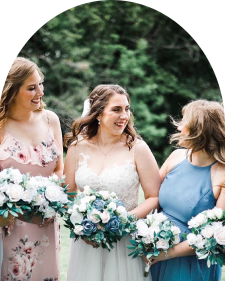 Dusty Blue Bouquets Bridesmaids