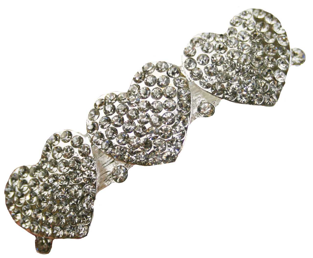 Vintage Heart Hair Clip Rhinestone | TheBridesBouquet