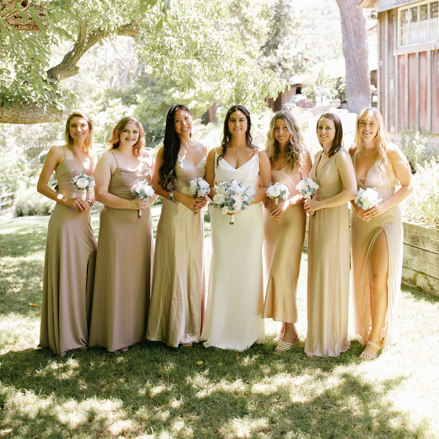 Champagne & Gold Wedding Party