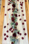 Burgundy Rose Garland | Artificial Flower Garland for Wedding 8 Ft