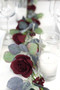 Burgundy Rose Garland | Artificial Flower Garland for Wedding 8 Ft