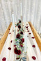 Burgundy Rose Garland | Artificial Flower Garland for Wedding 8 Ft