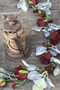 Burgundy Rose Garland | Artificial Flower Garland for Wedding 8 Ft