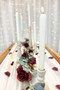 Burgundy Rose Garland | Artificial Flower Garland for Wedding 8 Ft