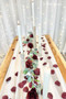 Burgundy Rose Garland | Artificial Flower Garland for Wedding 8 Ft