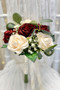 Burgundy Garden Rose Silk Wedding Bouquets | Artificial Flowers (medium) TheBridesBouquet