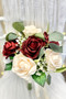 Burgundy Garden Rose Silk Wedding Bouquets | Artificial Flowers (medium) TheBridesBouquet