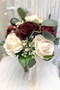 Burgundy Garden Rose Silk Wedding Bouquets | Artificial Flowers (medium) TheBridesBouquet