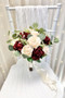 Burgundy Garden Rose Silk Flower Bouquets | TheBridesBouquet (large)