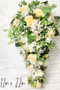 Butter Yellow Cascading Bridal Bouquet | thebridesbouquet.com