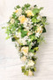 Butter Yellow Cascading Bridal Bouquet | thebridesbouquet.com