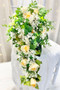 Butter Yellow Cascading Bridal Bouquet | thebridesbouquet.com