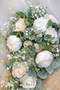Cascade Bridal Bouquet | Ivory Blush + Babies Breath + Eucalyptus Wedding Bouquet