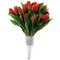 Tulip Bouquet 54 Red/Orange Silk Tulips - Bridal Wedding Bouquet