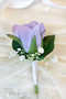 Lavender Silk Rose Boutonniere | Wedding Groom Boutonniere