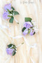 Lavender Silk Rose Boutonniere | Wedding Groom Boutonniere