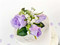 Set of 3 Lavender Wedding Cake Flowers + Matching Rose Petals | Wedding Cake Topper | Floral Cake Topper | Boho Cake Topper