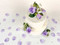 Set of 3 Lavender Wedding Cake Flowers + Matching Rose Petals | Wedding Cake Topper | Floral Cake Topper | Boho Cake Topper