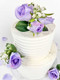 Set of 3 Lavender Wedding Cake Flowers + Matching Rose Petals | Wedding Cake Topper | Floral Cake Topper | Boho Cake Topper
