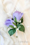 Lavender Double Boutonniere with Babies Breath | Groom Boutonniere