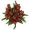 Tulip Bouquet 36 Red/Orange Silk Tulips - Bridal Wedding Bouquet