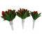 Tulip Bouquet 36 Red/Orange Silk Tulips - Bridal Wedding Bouquet