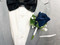 Navy Blue Rose + Babies Breath Boutonniere for Wedding | Groom Boutonniere