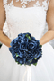 Navy Blue Rose Wedding Bouquet | Bridesmaid Bouquets | Large (Two Dozen Roses)