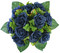 Navy Blue Silk Rose Nosegay - Silk Flower Bridal Bouquet