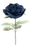 Navy Blue Rose Stem | Artificial Flowers | Fake Roses | Silk Roses | Faux Flowers | Flowers in Bulk (1 stem)