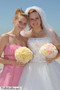 Pink + White + Yellow Rose Bouquet Wedding | Silk Wedding Flowers | Cheap Bridal Bouquets | Bridesmaid Bouquets | Artificial Wedding Bouquets (Two Dozen Roses)