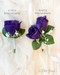 Purple Rose Boutonniere with Babies Breath | Wedding Groom Boutonniere