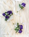 Purple Rose Boutonniere with Babies Breath | Wedding Groom Boutonniere