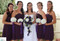 Purple and Ivory Silk Rose Cascade | Artificial Wedding Flowers | Silk Bridal Bouquet | Wedding Bouquets