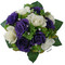 Purple and Ivory Silk Rose Nosegay | Artificial Wedding Flowers | Silk Bridal Bouquet | Wedding Bouquets